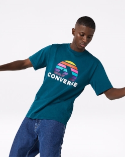 Camisetas Converse Planet Set Para Hombre - Verde | Spain-4792